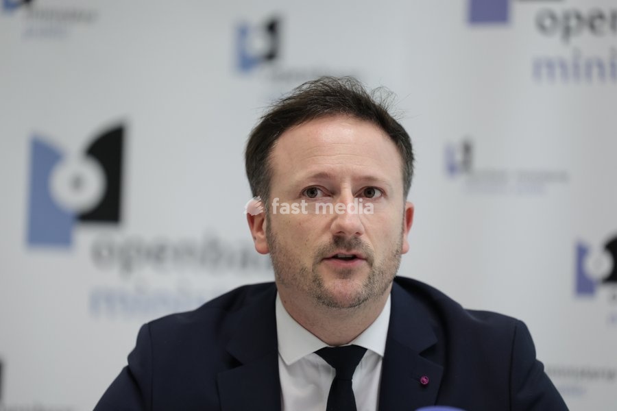 Brussels' King's Prosecutor Julien Moinil and +pictured during a press conference of the Federal Prosecutor and the federal police, regarding the fatal shooting of a police officer, on Sunday 18 October 2026 in Brussels. 41-year-old police officer Nordine El Talbi was shot and killed during a…