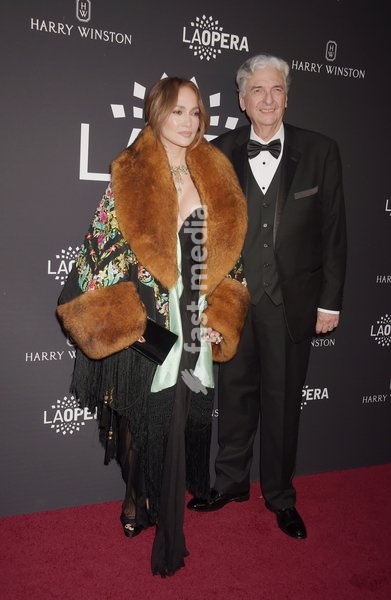 LOS ANGELES, CA - OCTOBER 17: (L-R) Jennifer Lopez and Gregory Nava attend LA Opera 2026 Opening Night Gala at the Dorothy Chandler Pavilion on October 17, 2026 in Los Angeles, California