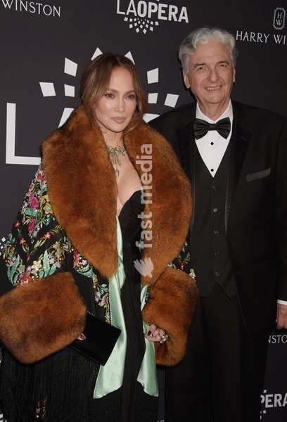LOS ANGELES, CA - OCTOBER 17: (L-R) Jennifer Lopez and Gregory Nava attend LA Opera 2026 Opening Night Gala at the Dorothy Chandler Pavilion on October 17, 2026 in Los Angeles, California