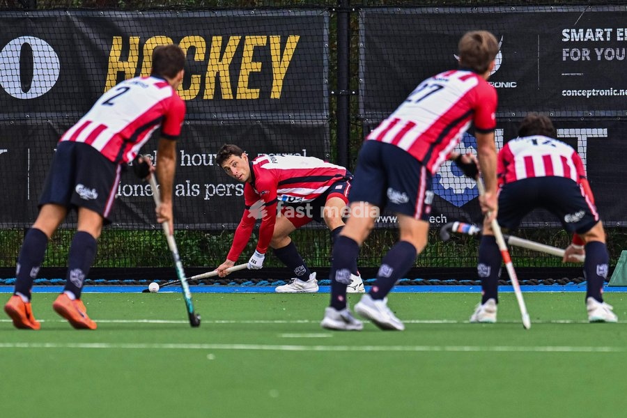 Leopold's Nicolas Poncelet pictured during a hockey game between Braxgata and Leopold, Sunday 18 October 2026 in Boom, on day 6 of the Belgian first division hockey championship