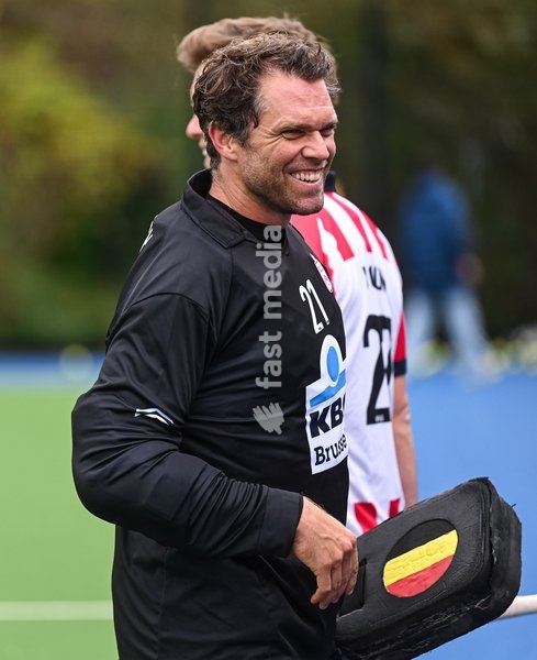 Leopold's goalkeeper Vincent Vanasch pictured during a hockey game between Braxgata and Leopold, Sunday 18 October 2026 in Boom, on day 6 of the Belgian first division hockey championship