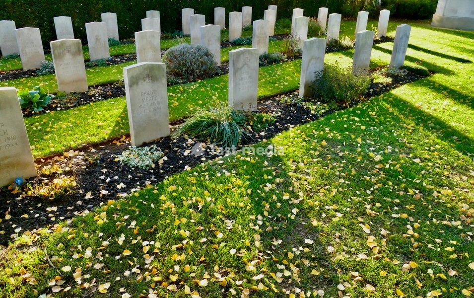 The War Graves in the autumn sunshine. Located just off North Hinksey Lane, Oxford (Botley) Cemetery is the largest of the 167 CWGC sites in Oxfordshire. The dedicated war graves plot sits at the far end of the main driveway behind the cemetery chapel. It contains 156 First World War burials (many…