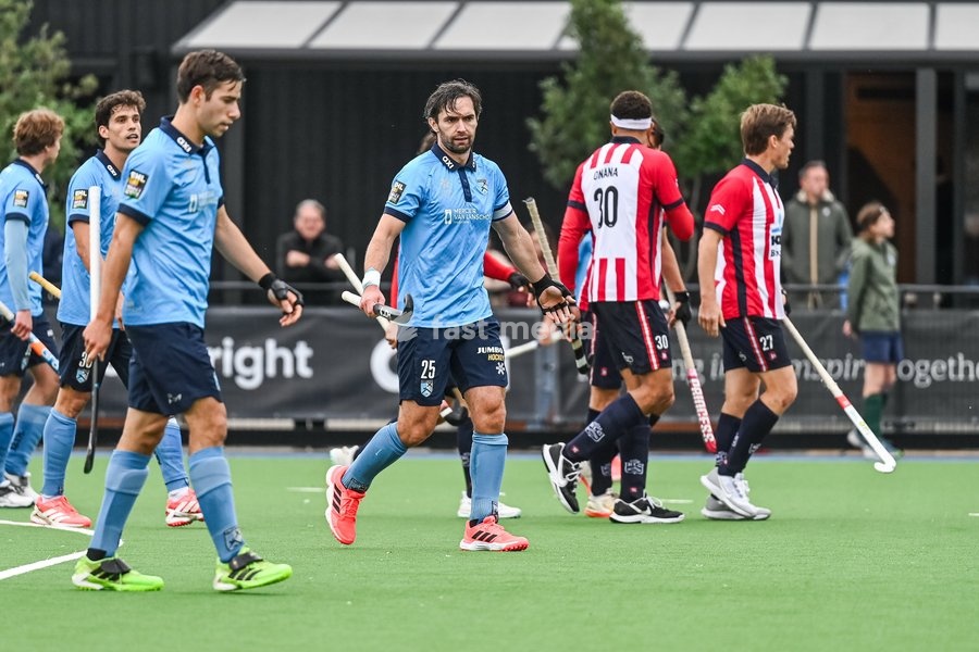 Braxgata's Loick Luypaert looks dejected during a hockey game between Braxgata and Leopold, Sunday 18 October 2026 in Boom, on day 6 of the Belgian first division hockey championship