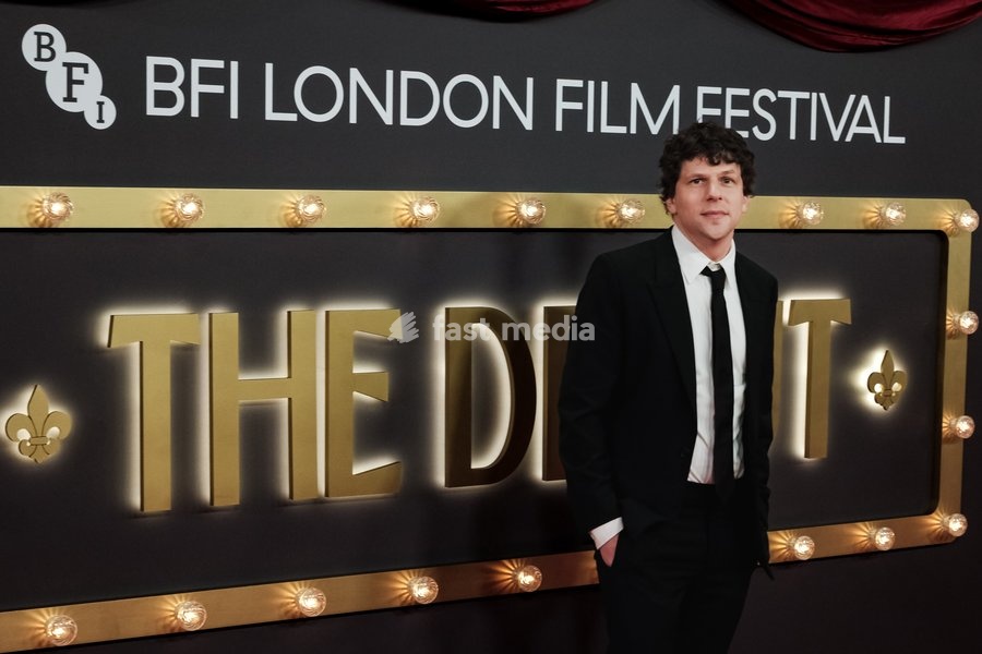 Jesse Eisenberg attends the red carpet for Closing Night Gala Of The Debut screening during the London Film Festival 2026 on Sunday 18 October 2026 at Royal Festival Hall, London