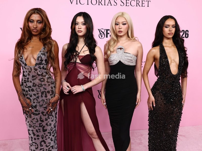 Lara Raj, Megan Skiendiel, Jeong Yoonchae and Daniela Avanzini at Victoria's Secret Fashion Show 2026 Pink Carpet held at Sony Pictures Studios on October 18, 2026 in Culver City, Los Angeles, California, United States