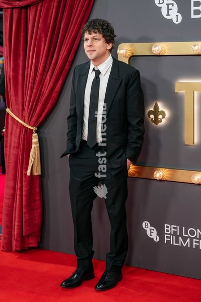 Jesse Eisenberg at "The Debut" Closing Night Gala during the BFI London Film Festival held at The Royal Festival Hall on October 18, 2026 in London, England