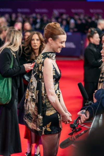 Becca Suskauer at "The Debut" Closing Night Gala during the BFI London Film Festival held at The Royal Festival Hall on October 18, 2026 in London, England