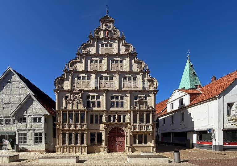 Hexenbuergermeisterhaus, ehemaliges Buergerhaus, Museum, Weserrenaissance, Lemgo, Ostwestfalen-Lippe, Nordrhein-Westfalen, Deutschland, Europa