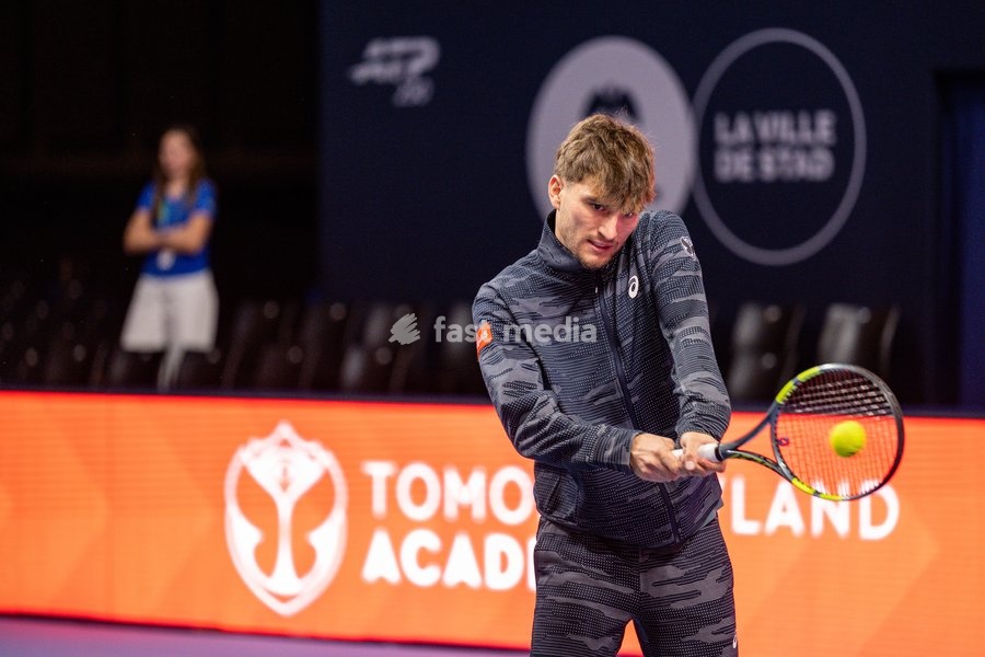 Raphaël Collignon pictured during the media day at the European Open ATP tennis tournament in Brussels, on 19 October. This year's edition of the tournament is taking place from 17 to 25 October
