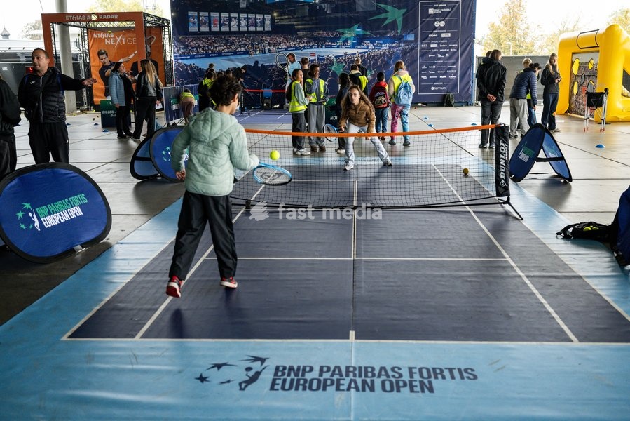 Fan zone pictured during the European Open ATP tennis tournament in Brussels, on 19 October. This year's edition of the tournament is taking place from 17 to 25 October