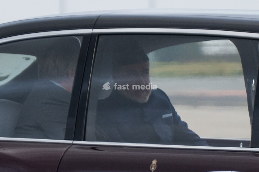 18.10.2026, Stansted Airport, Essex, UK - The Sultan of Oman, Haitham bin Tariq Al Said, arrives in Stansted Airport before travelling up to Windsor Castle for a State Visit to the UK, where he will be hosted by King Charles