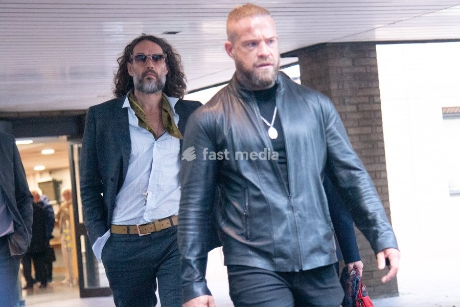Russell Brand and wife Laura Brand departs Southwark Crown Court in London, England, UK on Monday 19 October, 2026. The actor and comedian is facing seven charges in the trial - three counts of rape, three charges of sexual assault and one of indecent assault