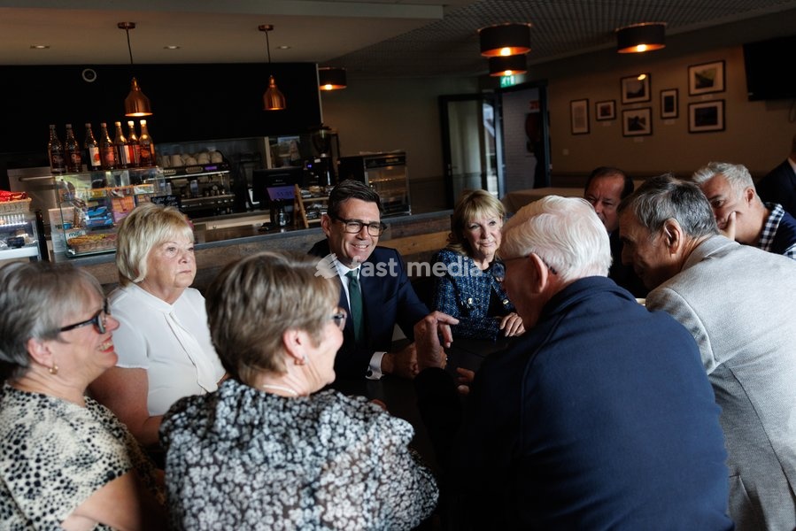19/10/2026. Aberfan, United Kingdom. Prime Minister Andy Burnham and Welsh Secretary Stephen Kinnock visit to Aberfan to commemorate the 60th anniversary of the Aberfan disaster