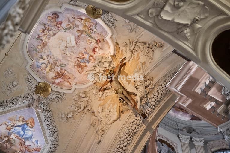 Interior of Church of St. Anne, Krakow