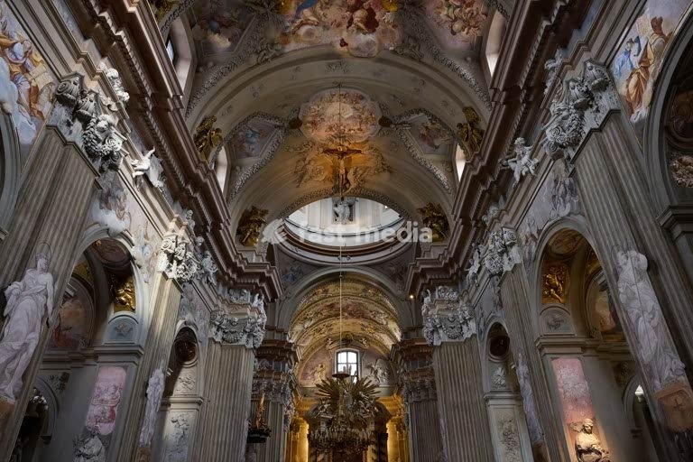 Detailed view of the interior of St. Anne Church