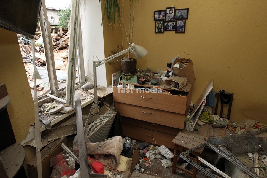 A room in a private house shows damage caused by a Russian bombardment in Dnipro, Ukraine, October 19, 2026. On Monday morning, Russian forces launched guided aerial bombs at the eastern city, damaging private homes and infrastructure. An 84-year-old woman was hospitalised in moderate condition