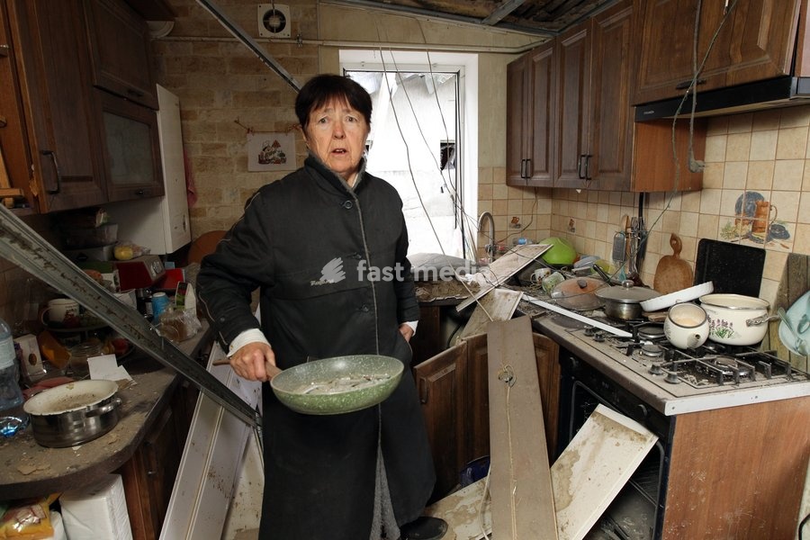 Valentyna Vasylivna shows around her house destroyed by a Russian bombardment in Dnipro, Ukraine, October 19, 2026. On Monday morning, Russian forces launched guided aerial bombs at the eastern city, damaging private homes and infrastructure. An 84-year-old woman was hospitalised in moderate…