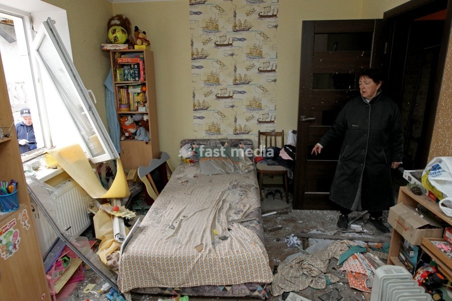 Valentyna Vasylivna shows around her house destroyed by a Russian bombardment in Dnipro, Ukraine, October 19, 2026. On Monday morning, Russian forces launched guided aerial bombs at the eastern city, damaging private homes and infrastructure. An 84-year-old woman was hospitalised in moderate…