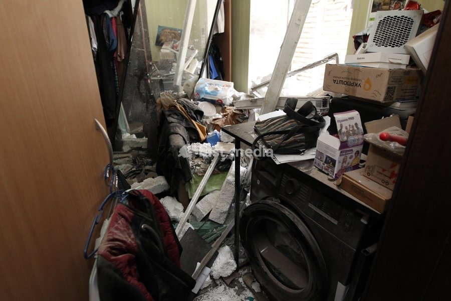 A room in a private house shows damage caused by a Russian bombardment in Dnipro, Ukraine, October 19, 2026. On Monday morning, Russian forces launched guided aerial bombs at the eastern city, damaging private homes and infrastructure. An 84-year-old woman was hospitalised in moderate condition