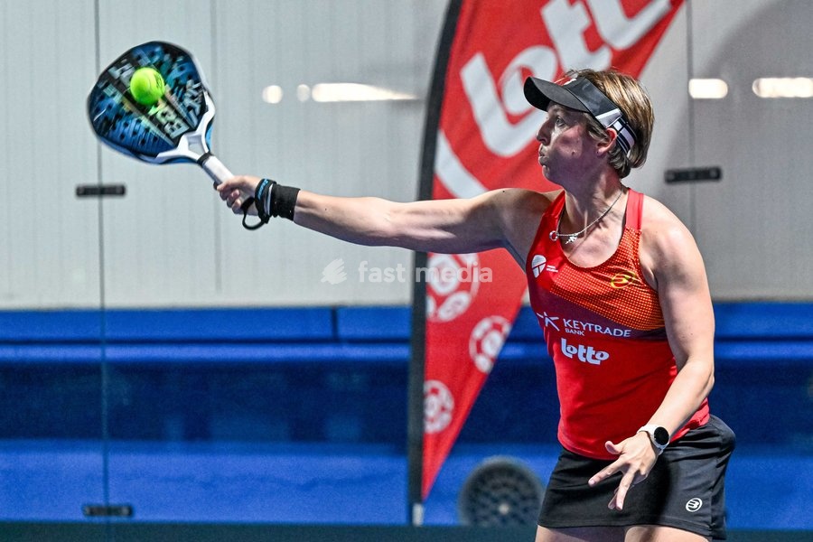 An-Sophie Mestach pictured during a press moment of the Belgian women's padel team, qualified for the Padel World Championship, Monday 19 October 2026 in Mechelen. The FIP World Cup will take place from November 2 to 7 in Doha, Qatar