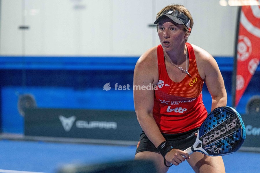 An-Sophie Mestach pictured during a press moment of the Belgian women's padel team, qualified for the Padel World Championship, Monday 19 October 2026 in Mechelen. The FIP World Cup will take place from November 2 to 7 in Doha, Qatar
