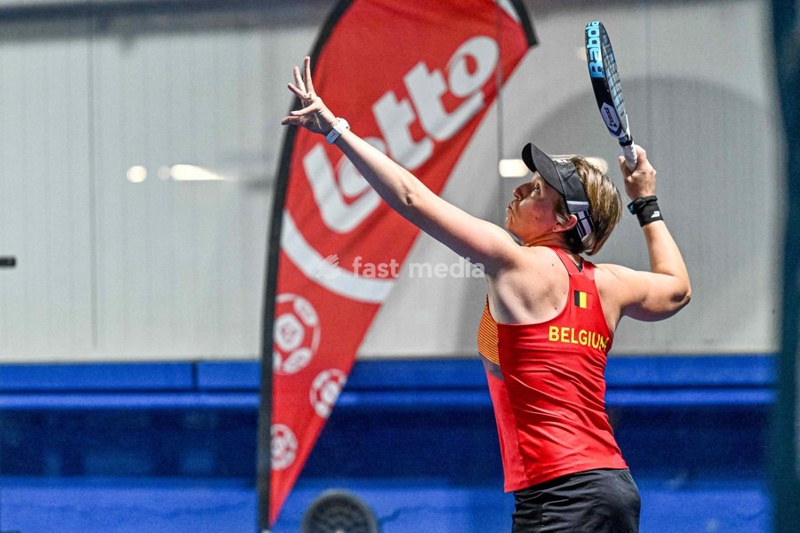 An-Sophie Mestach pictured during a press moment of the Belgian women's padel team, qualified for the Padel World Championship, Monday 19 October 2026 in Mechelen. The FIP World Cup will take place from November 2 to 7 in Doha, Qatar