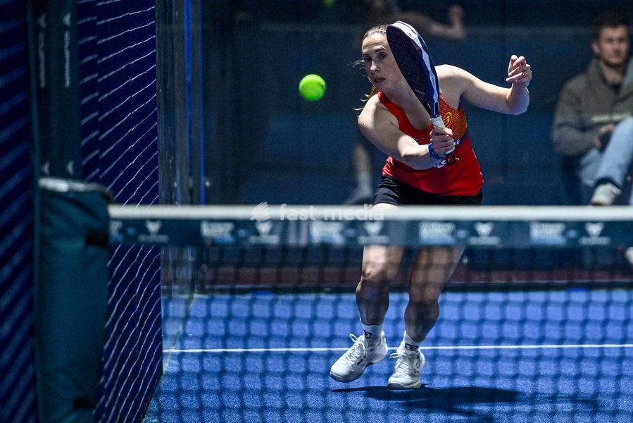 Helena Wyckaert pictured during a press moment of the Belgian women's padel team, qualified for the Padel World Championship, Monday 19 October 2026 in Mechelen. The FIP World Cup will take place from November 2 to 7 in Doha, Qatar