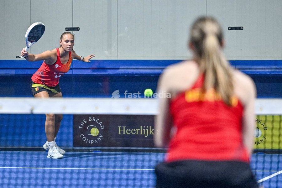 Noemi Sermant pictured during a press moment of the Belgian women's padel team, qualified for the Padel World Championship, Monday 19 October 2026 in Mechelen. The FIP World Cup will take place from November 2 to 7 in Doha, Qatar
