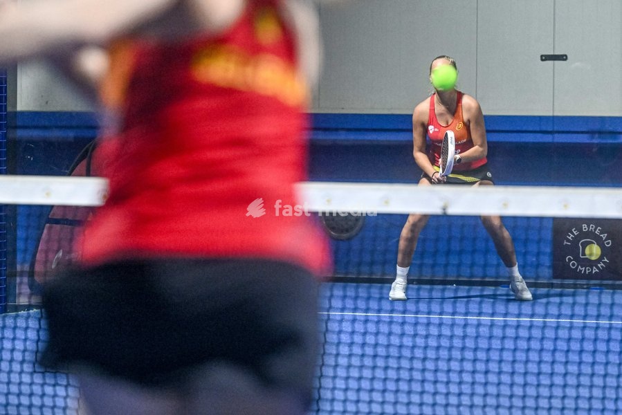 Noemi Sermant pictured during a press moment of the Belgian women's padel team, qualified for the Padel World Championship, Monday 19 October 2026 in Mechelen. The FIP World Cup will take place from November 2 to 7 in Doha, Qatar