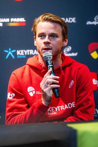 coach Thomas Deschamps pictured during a press moment of the Belgian women's padel team, qualified for the Padel World Championship, Monday 19 October 2026 in Mechelen. The FIP World Cup will take place from November 2 to 7 in Doha, Qatar