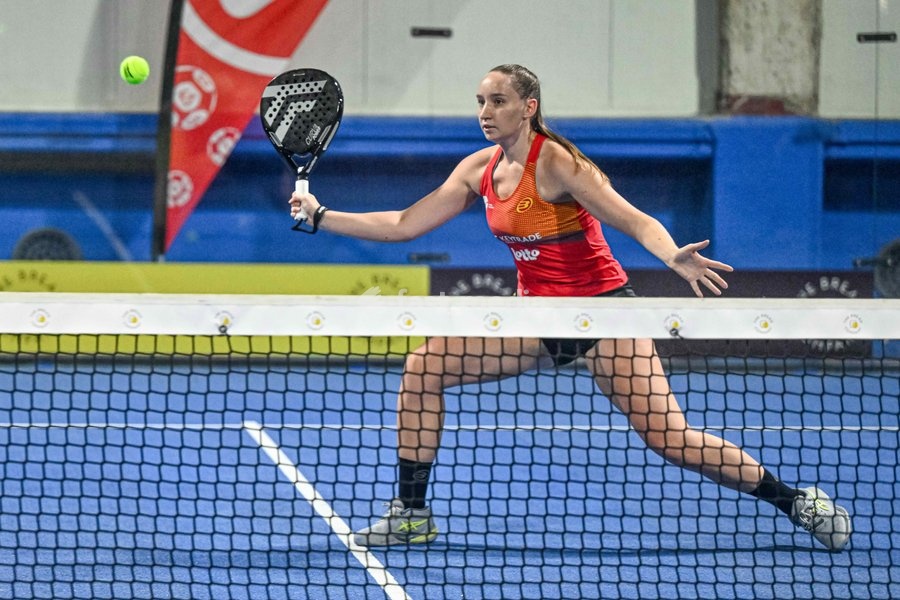 Rune Vierendeels pictured during a press moment of the Belgian women's padel team, qualified for the Padel World Championship, Monday 19 October 2026 in Mechelen. The FIP World Cup will take place from November 2 to 7 in Doha, Qatar