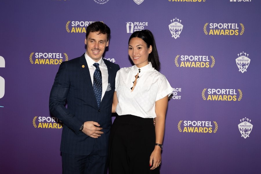 Louis Ducruet and Marie Ducruet Chevallier attend Sportel Awards Ceremony on October 19, 2026 in Monte-Carlo, Monaco