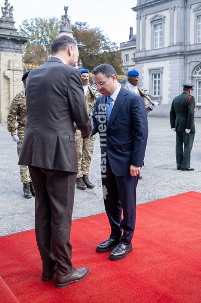 Turkey's Interior Minister Mustafa Ciftci arrives for a meeting of several Federal Minister's with a Turkish delegation, Tuesday 20 October 2026, in Brussels