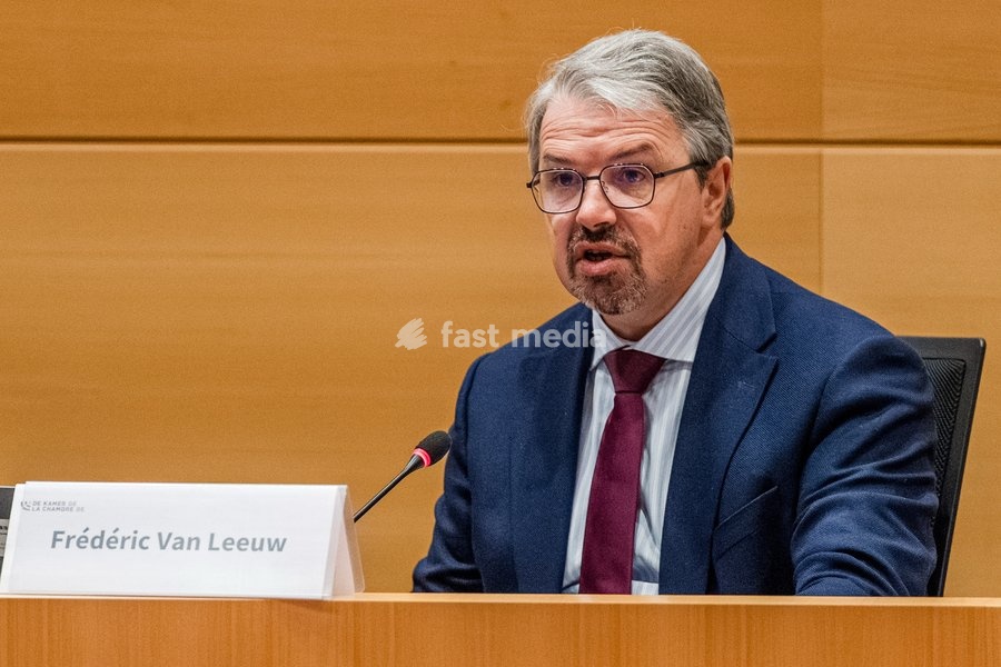 Belgian federal prosecutor Frederic Van Leeuw pictured during a session of the chamber commission for Justice, on Tuesday 20 October 2026, at the federal parliament in Brussels. The commission will discuss the recent shootings in Brussels