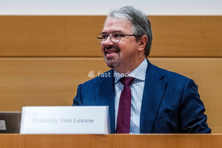 Belgian federal prosecutor Frederic Van Leeuw pictured during a session of the chamber commission for Justice, on Tuesday 20 October 2026, at the federal parliament in Brussels. The commission will discuss the recent shootings in Brussels