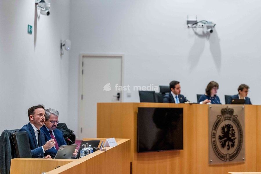 Brussels' King's Prosecutor Julien Moinil pictured during a session of the chamber commission for Justice, on Tuesday 20 October 2026, at the federal parliament in Brussels. The commission will discuss the recent shootings in Brussels