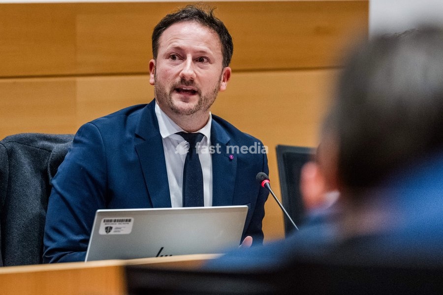 Brussels' King's Prosecutor Julien Moinil pictured during a session of the chamber commission for Justice, on Tuesday 20 October 2026, at the federal parliament in Brussels. The commission will discuss the recent shootings in Brussels