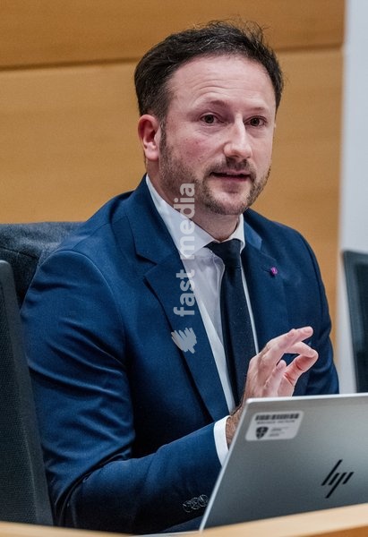 Brussels' King's Prosecutor Julien Moinil pictured during a session of the chamber commission for Justice, on Tuesday 20 October 2026, at the federal parliament in Brussels. The commission will discuss the recent shootings in Brussels