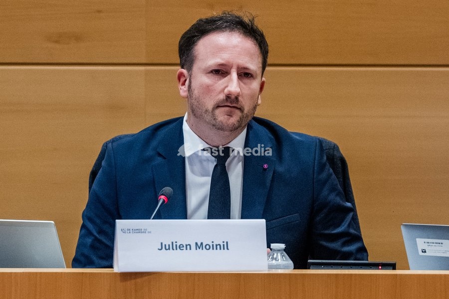 Brussels' King's Prosecutor Julien Moinil pictured during a session of the chamber commission for Justice, on Tuesday 20 October 2026, at the federal parliament in Brussels. The commission will discuss the recent shootings in Brussels
