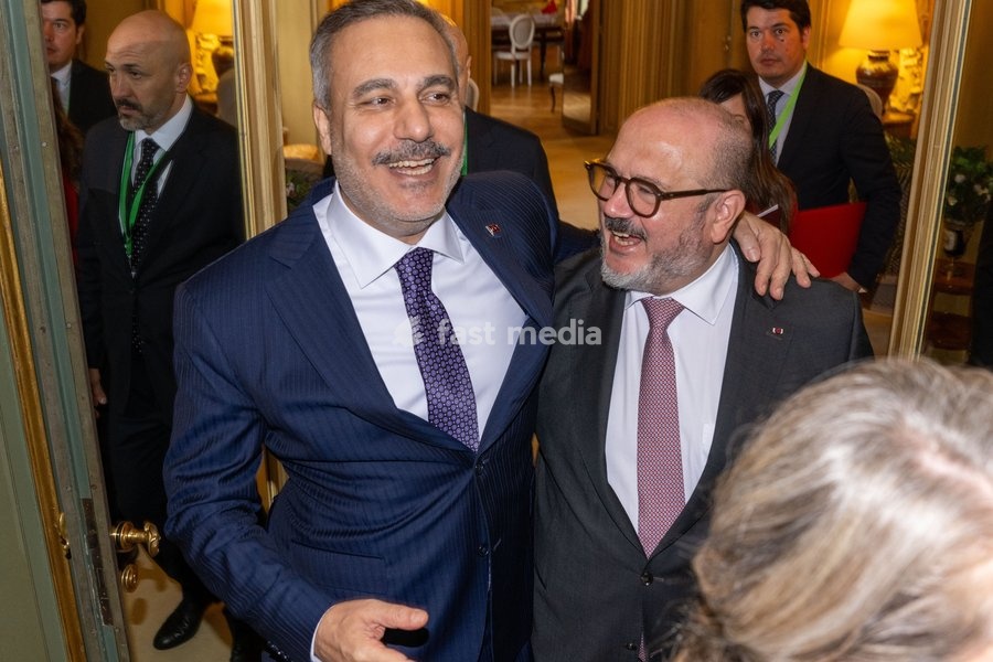 Turkey's Foreign Minister Hakan Fidan and Minister of Interior Bernard Quintin are pictured at a meeting of several Federal Minister's with a Turkish delegation, Tuesday 20 October 2026, in Brussels