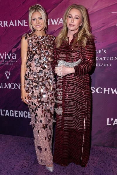 MANHATTAN, NEW YORK CITY, NEW YORK, USA - OCTOBER 19: Nicola Verses and Kathy Hilton arrive at the 28th Annual Angel Ball Benefiting Gabrielle's Angel Foundation For Cancer Research held at Cipriani Wall Street on October 19, 2026 in Manhattan, New York City, New York, United States