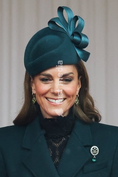Britain's Kate, Princess of Wales attends a welcome ceremony for Oman's Sultan Haitham bin Tariq on the Royal Dais at Datchet Road during the Sultan's state visit to Britain, in Windsor, Britain, October 20, 2026