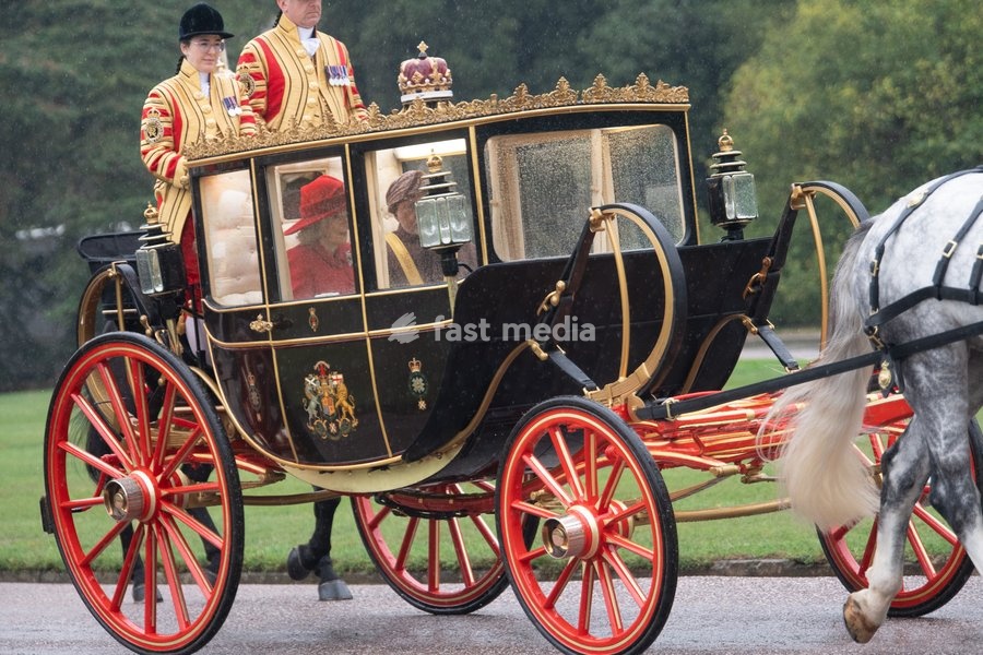 King Charles III and The Sultan of Oman - Haitham bin Tariq Al Said arrive at Windsor Castle for the Ceremonial Welcome for the State Visit of The Sultan of Oman in Windsor, England, UK on Tuesday 20 October, 2026