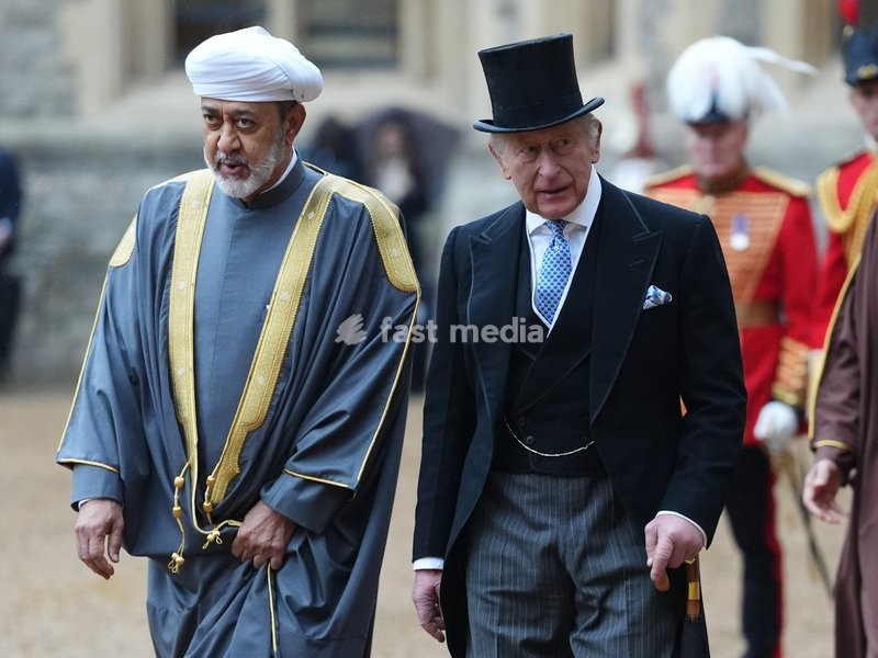 King Charles III and Sultan of Oman, Sultan Haitham bin Tarik al Said (left) at Windsor Castle, Berkshire, during his state visit to the UK. Picture date: Tuesday October 20, 2026