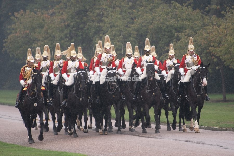 Members of the Coldstream Guards at Windsor Castle for the Ceremonial Welcome for the State Visit of The Sultan of Oman in Windsor, England, UK on Tuesday 20 October, 2026