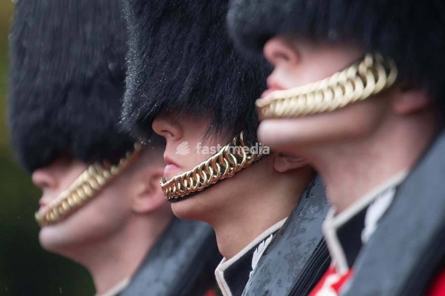 Members of the Scots guards at Windsor Castle for the Ceremonial Welcome for the State Visit of The Sultan of Oman in Windsor, England, UK on Tuesday 20 October, 2026