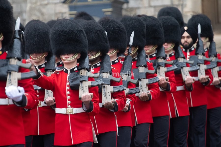 Members of the Grenadier guards at Windsor Castle for the Ceremonial Welcome for the State Visit of The Sultan of Oman in Windsor, England, UK on Tuesday 20 October, 2026