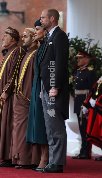 20/10/2026. London, UK. His Majesty Sultan Haitham bin Tarik is greeted by The Prince of Wales, on behalf of His Majesty The King, at the Sultan’s residence in London, before travelling to Windsor together