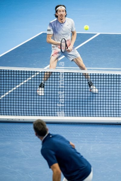 John-Patrick Smith of Australia pictured in action during the European Open ATP tennis tournament in Brussels, on Tuesday 20 October. This year's edition of the tournament is taking place from 17 to 25 October