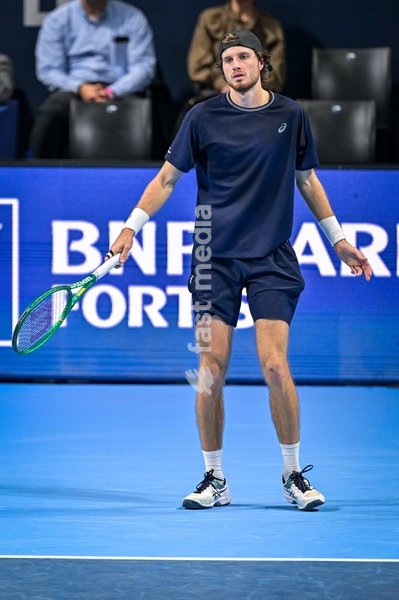 Toby Samuel of Great Britain is pictured in action during the European Open ATP tennis tournament in Brussels, on 20 October. This year's edition of the tournament is taking place from 17 to 25 October